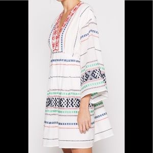 NWT Joie geometric print Shada dress in porcelain